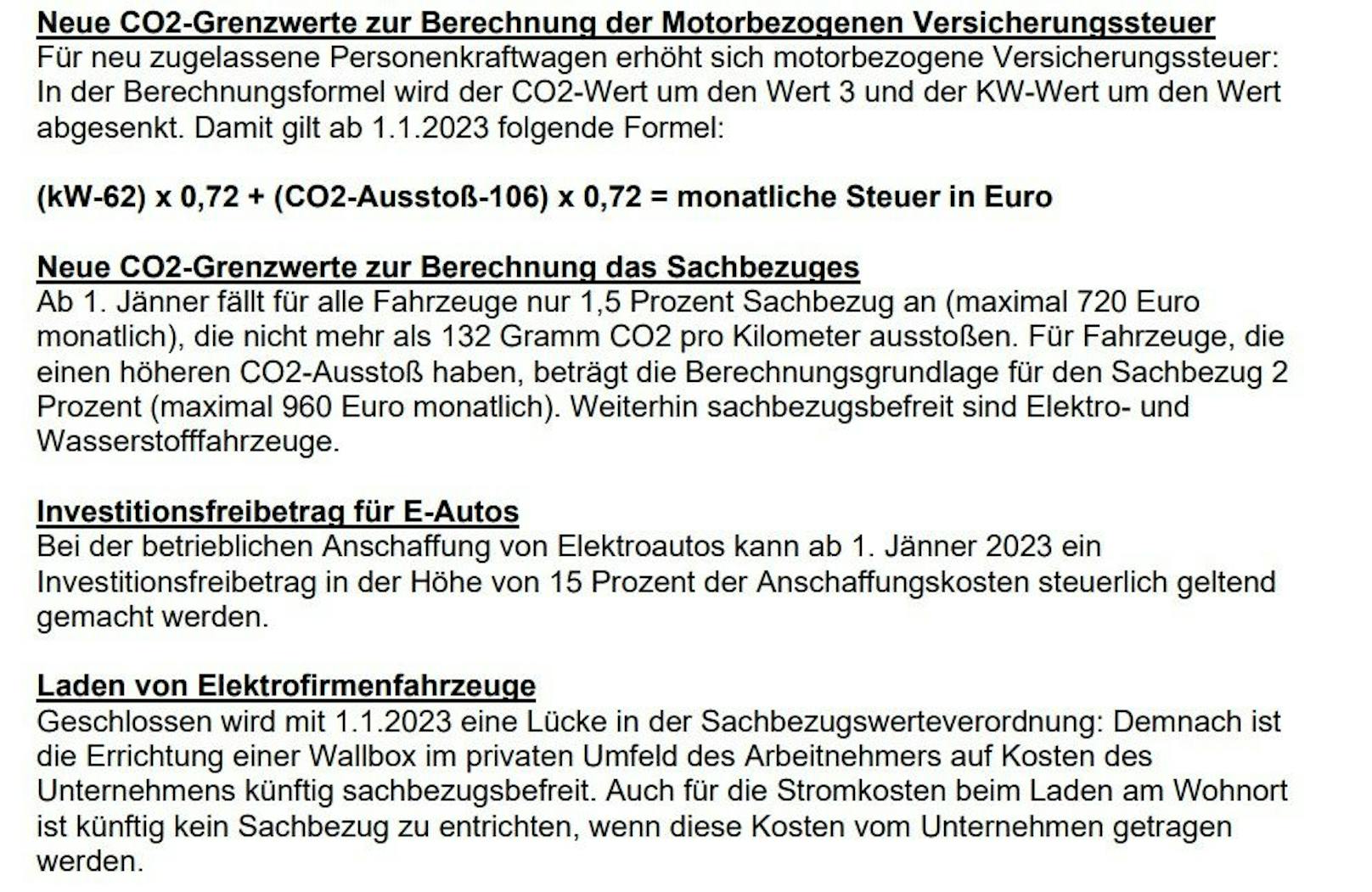 Unter anderem erhöht sich die motorbezogene Versicherungssteuer für neu zugelassene Pkws