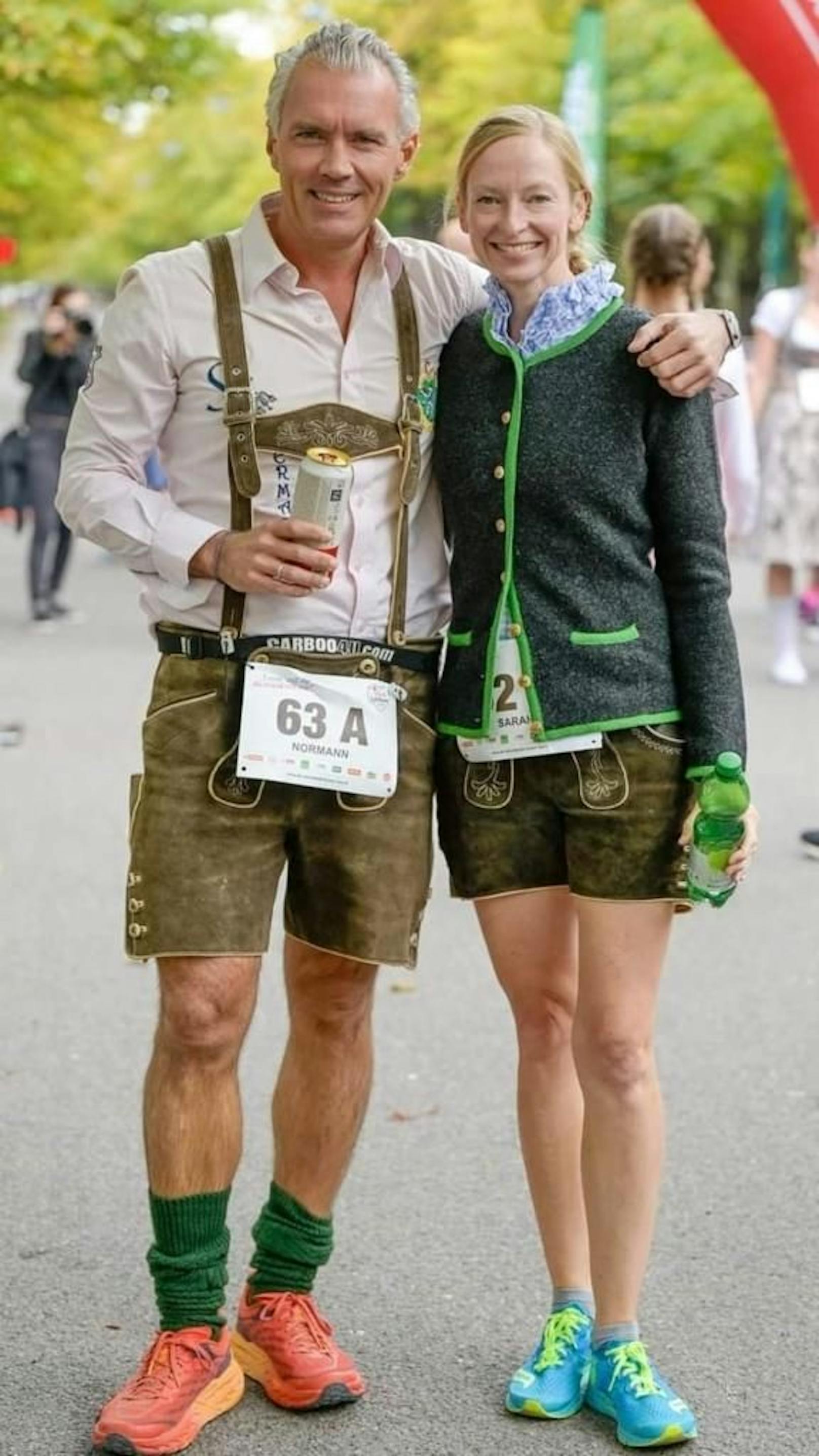 Normann Hofstätter mit seiner Ehefrau Sarah, eine X-Crossrunnerin.