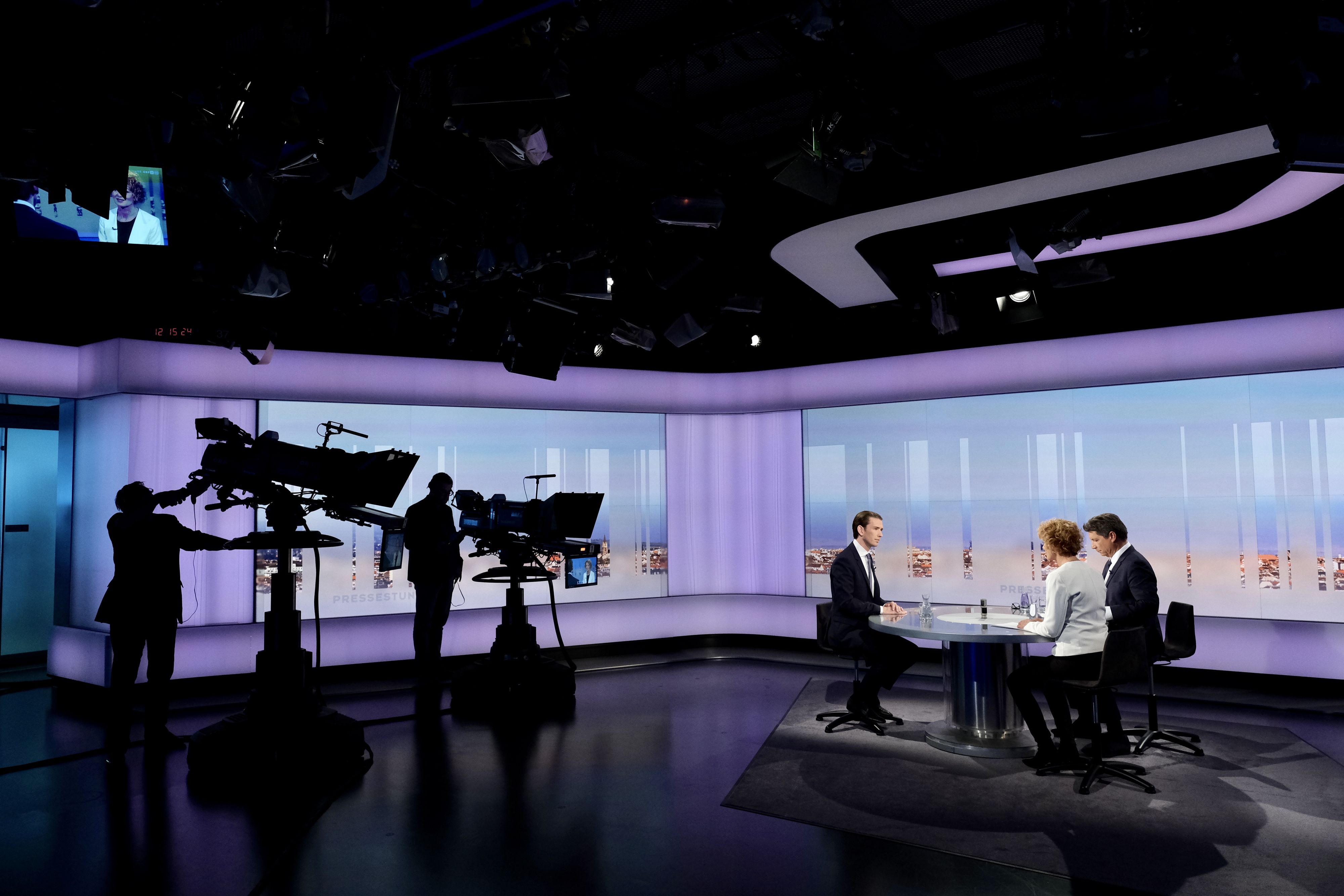 So sah das Studio der ORF-Pressestunde früher aus.