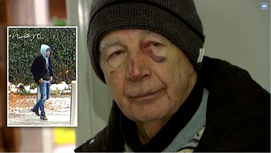 Max Luger (re.) sitzt der Schock nach dem Raub in den Knochen. Nach dem etwa 25-jährigen Täter (li.) wird gefahndet. 
