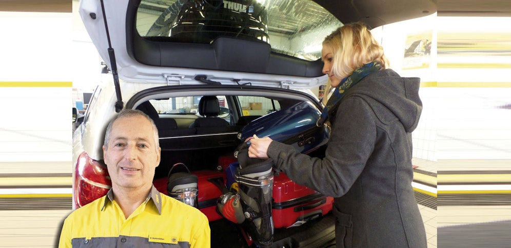 Man solle das Auto so beladen, dass die Sicht frei bleibt, erklärt ÖAMTC-Technikexperte Breitenfellner.