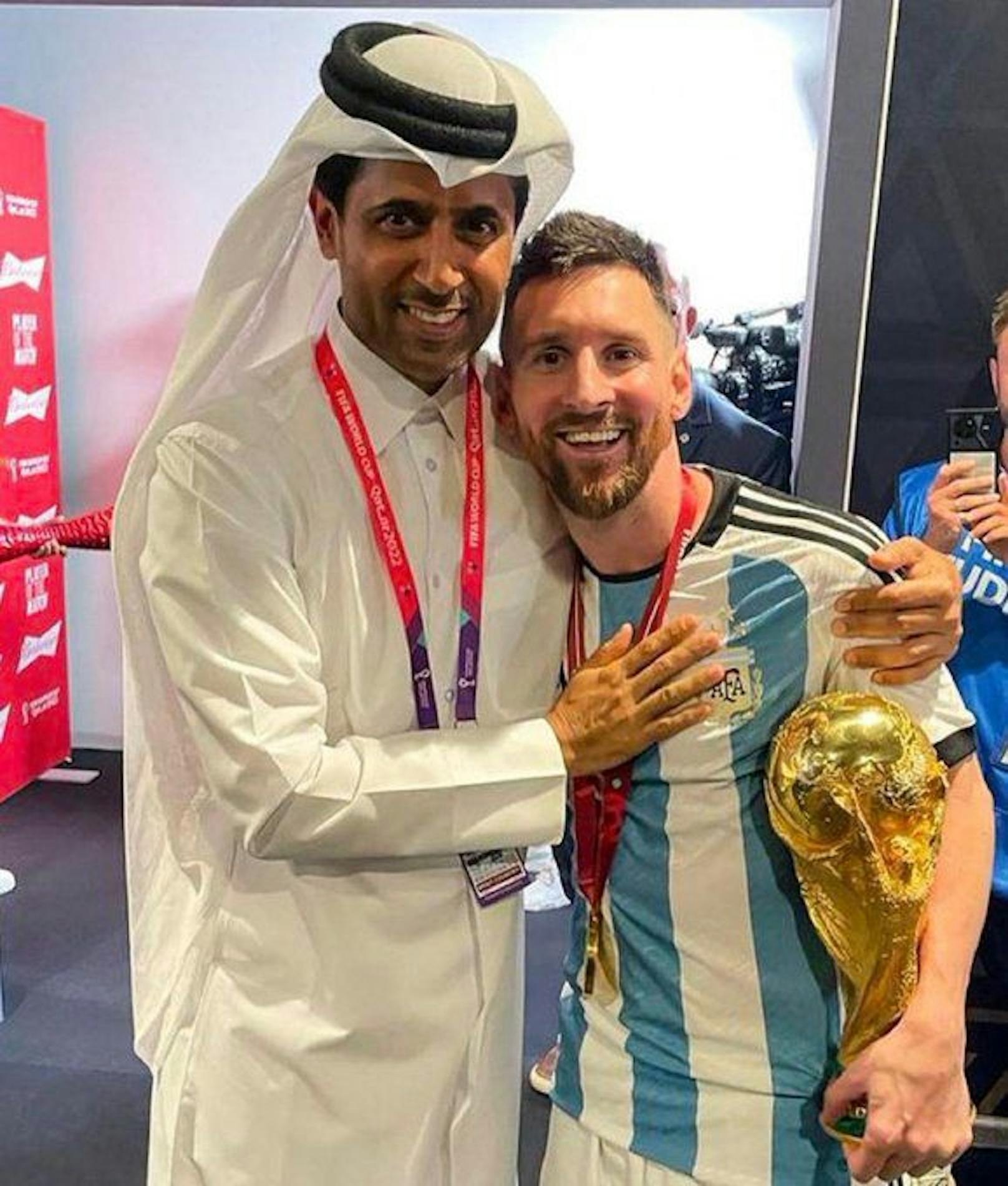 Weltmeister Messi, PSG-Boss El Khelaifa: Vertrag läuft aus.&nbsp;