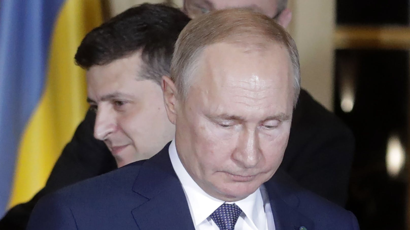 Ein Foto vor dem Ukraine-Krieg! Selenski und Putin bei einem Treffen im Dezember 2019.