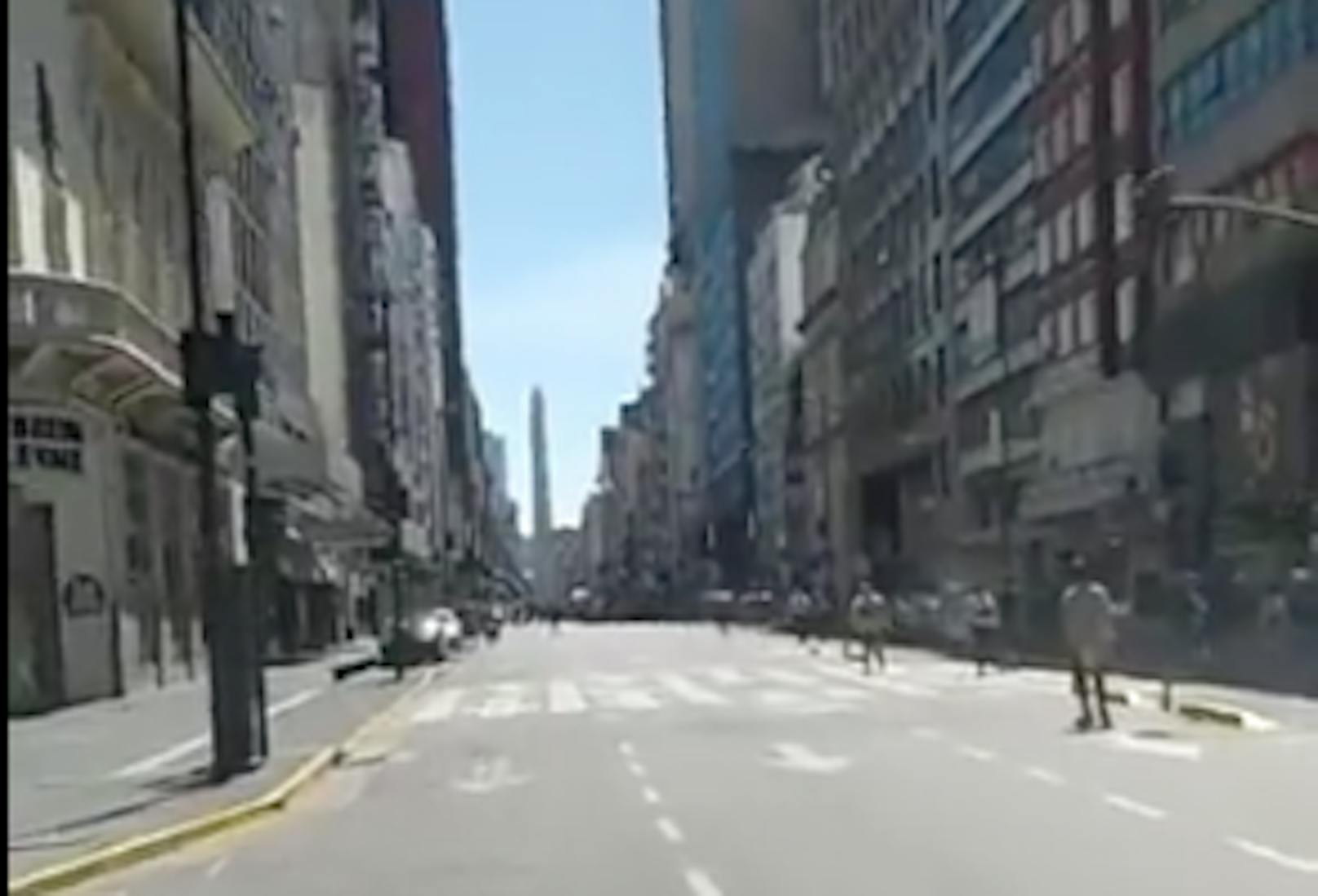 Leere Straßen in Buenos Aires