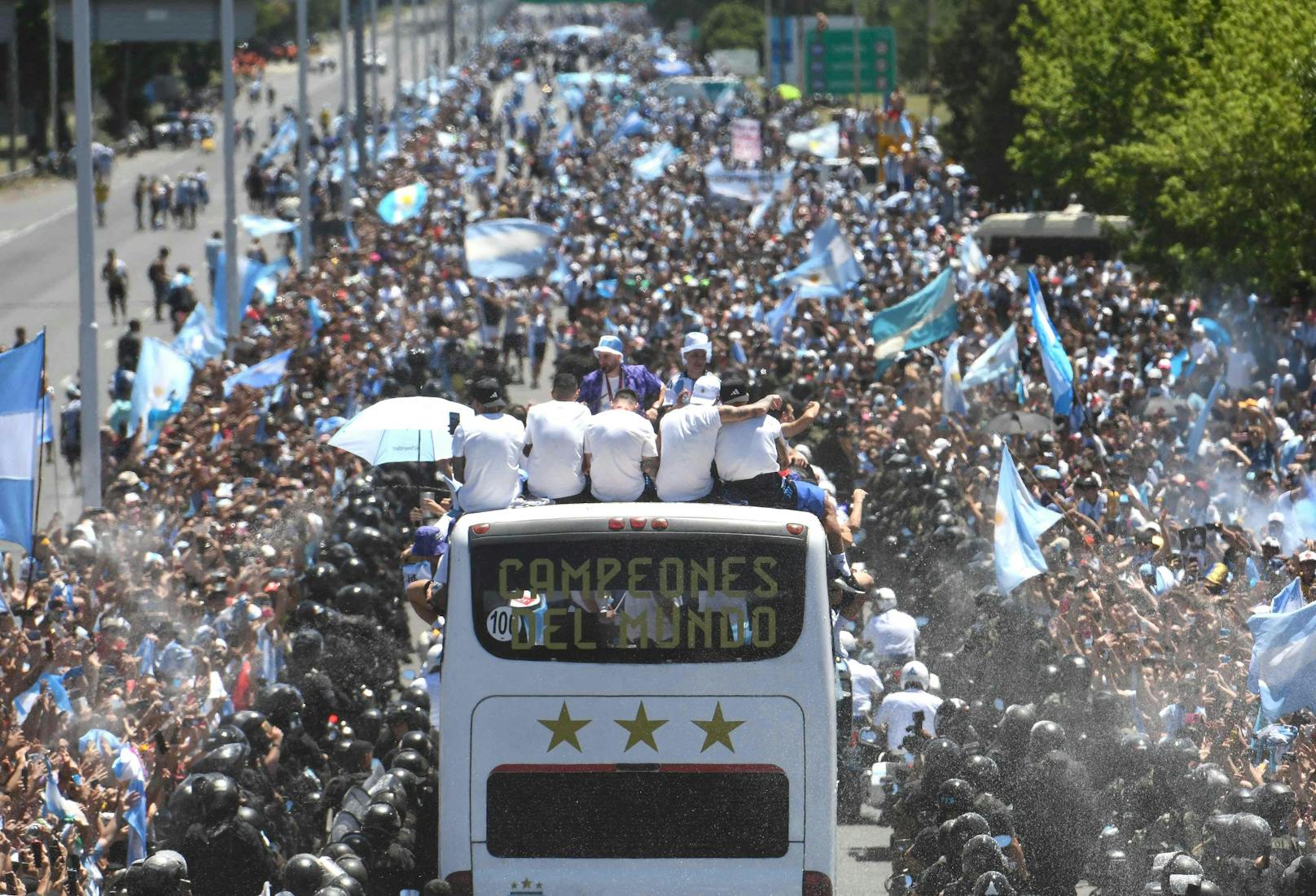 Die argentinischen WM-Helden werden in Buenos Aires empfangen.