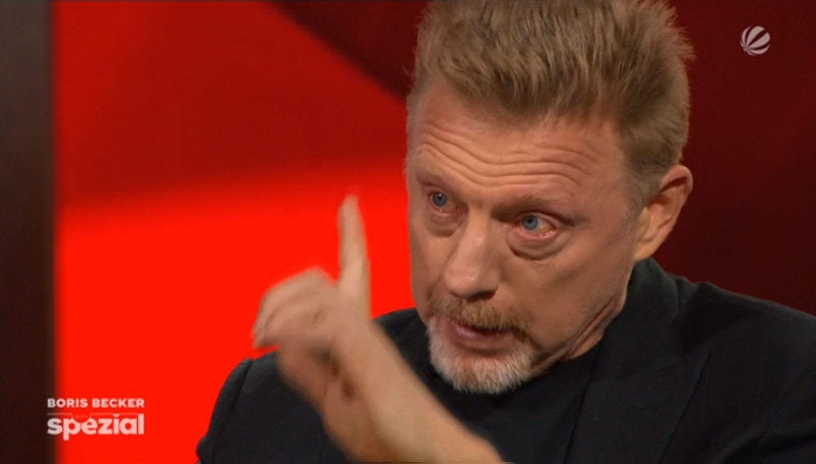 Becker weint beim Sat1-Interview.
