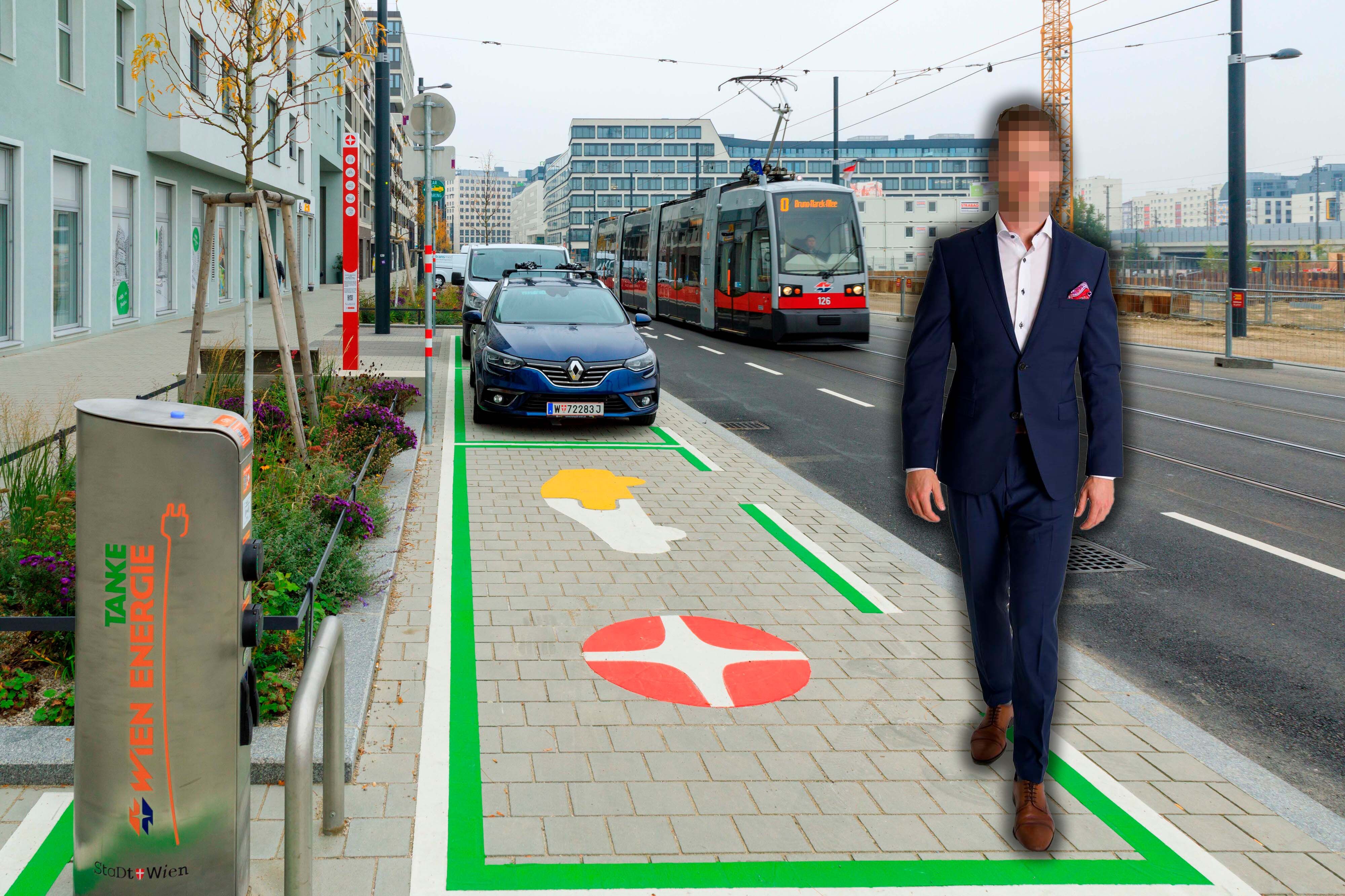 Eine WienMobil-Station mit Carsharing und E-Rädern (Symbolfoto)