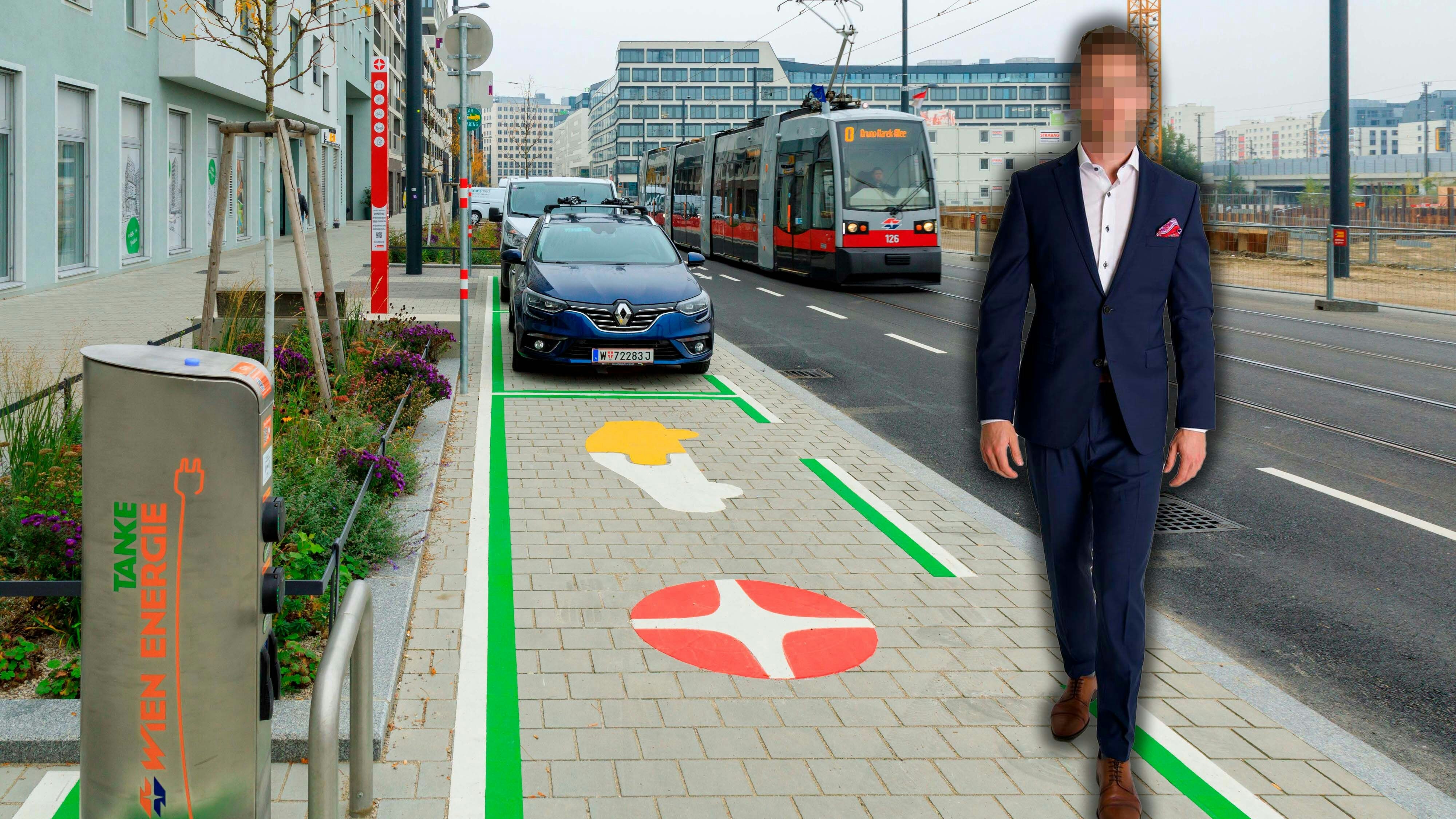 Eine WienMobil-Station mit Carsharing und E-Rädern (Symbolfoto)