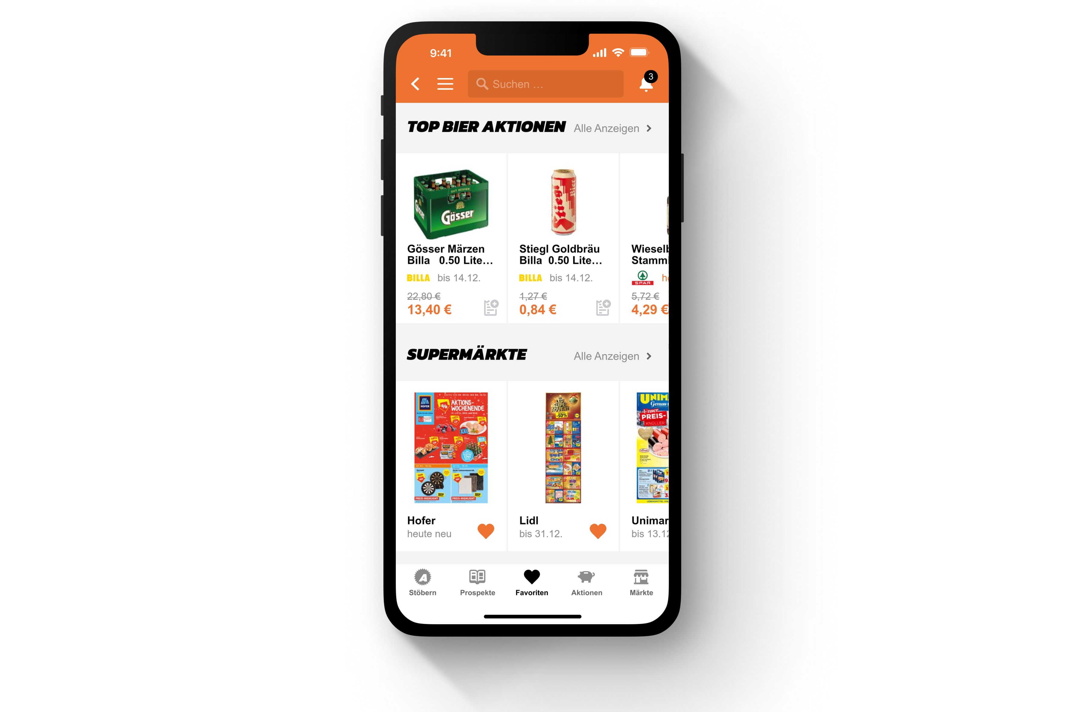Aktionsfinder der Post: Bier meistgesucht - Butter erstmals unter Top 3.