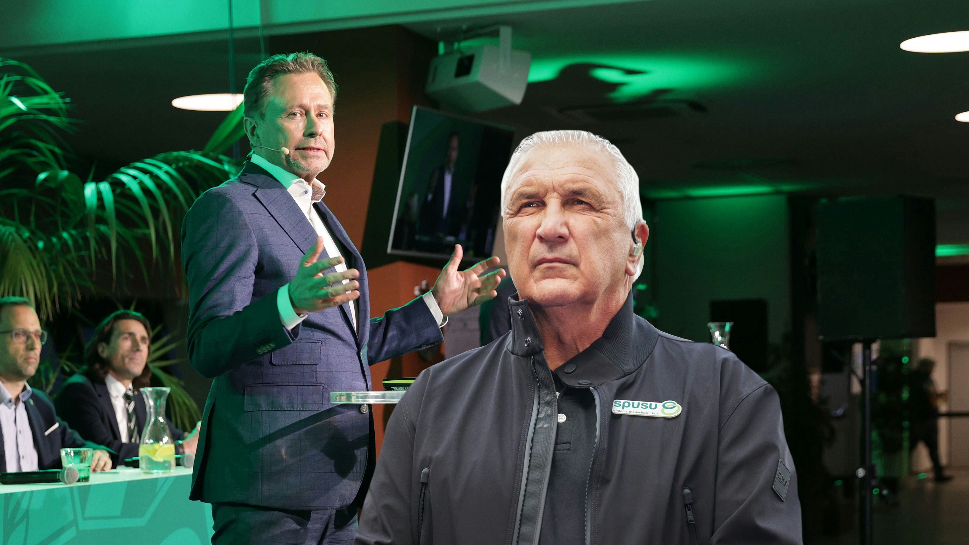 Hans Krankl (r.) mit Rapid-Präsident Alexander Wrabetz