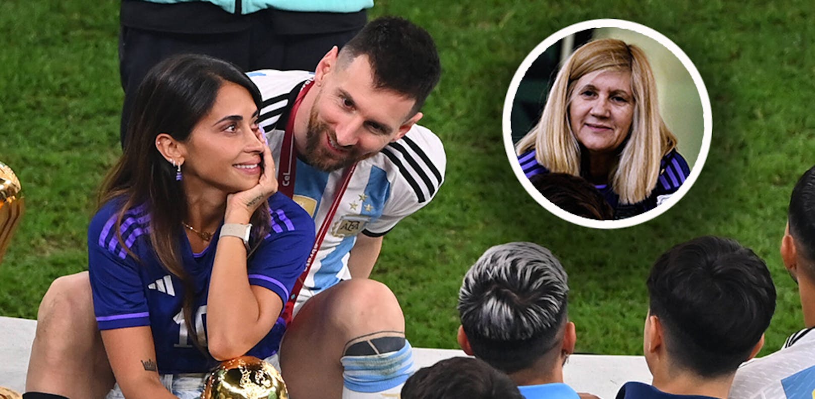 Lionel Messi feiert mit seiner Frau Antonella Roccuzzo, seine Mutter lehnte die Ehe aber ab. 