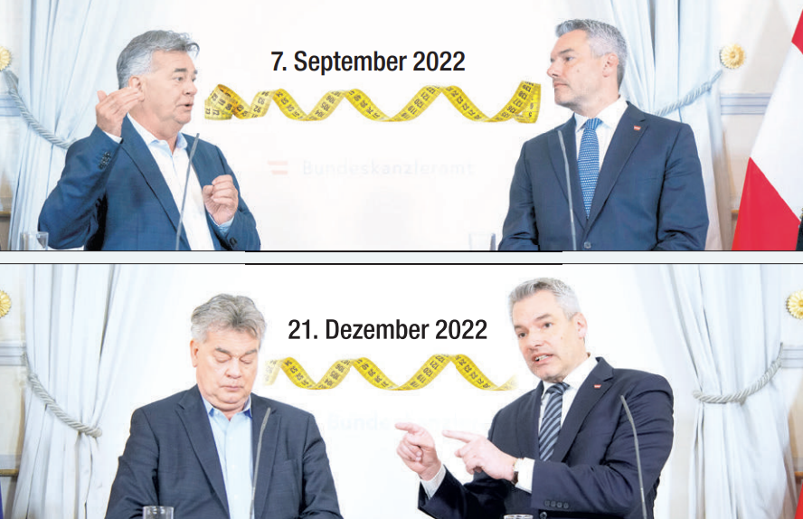 Kanzler und Vize standen am Mittwoch besonders Nah zusammen.