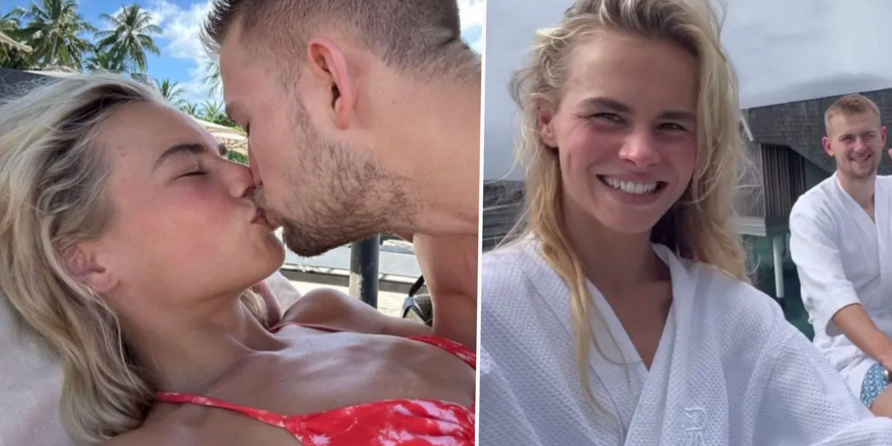 Annekee Molenaar und Matthijs de Ligt auf den Malediven.