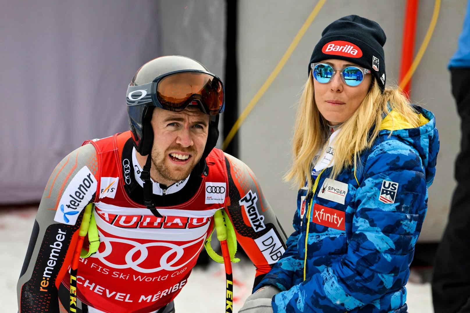 Die beiden Ski-Asse Aleksander Kilde und Mikaela Shiffrin.