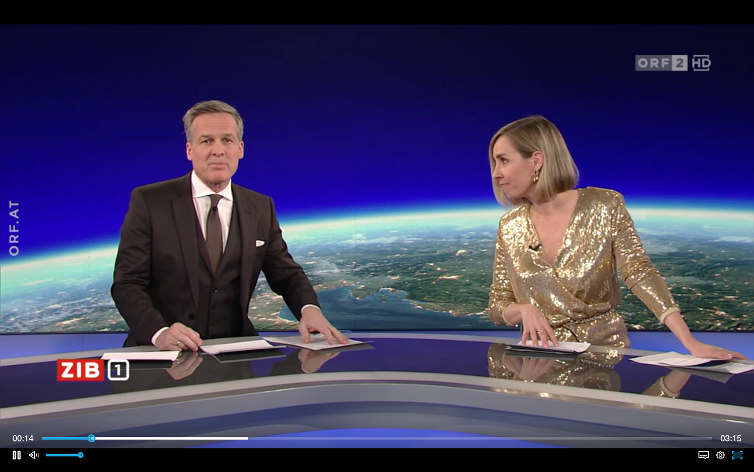 Nadja Bernhard moderierte am Heiligen Abend mit Tarek Leitner die ZiB 1.