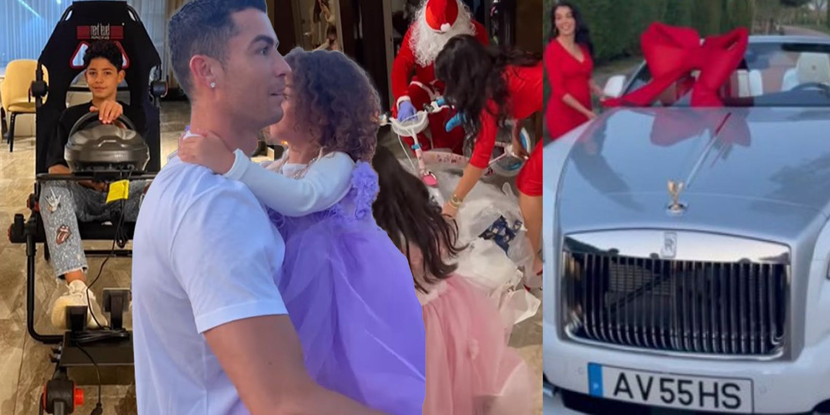 Cristiano Ronaldo und seine Familie werden zu Weihnachten verwöhnt.