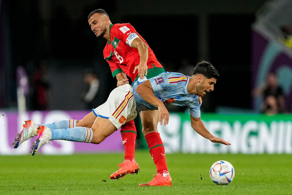 Marco Asensio biss sich mit Spanien im WM-Achtelfinale an Sensations-Team Marokko die Zähne aus.
