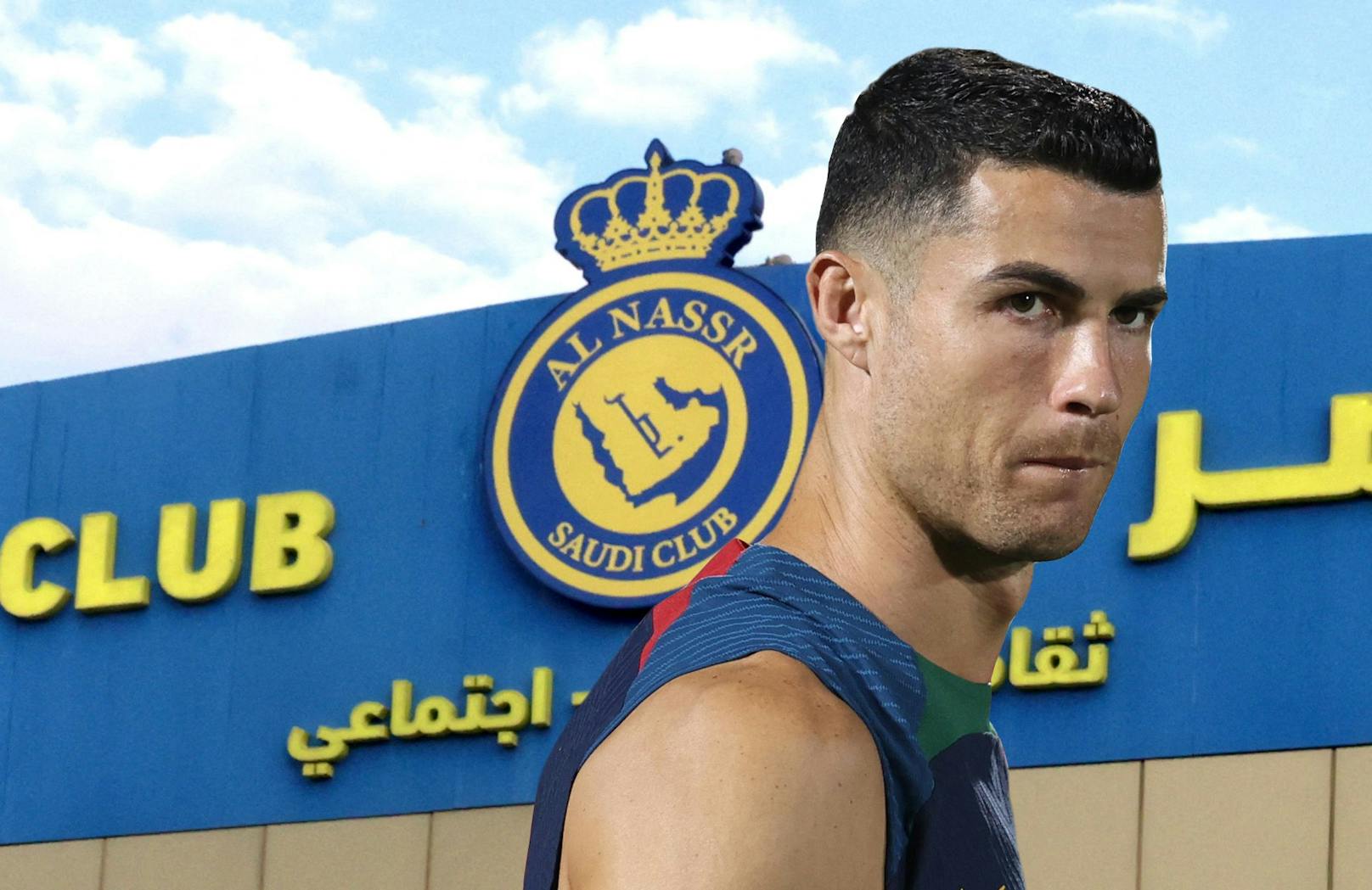 Cristiano Ronaldo vor dem Stadion von Neo-Klub al-Nassr