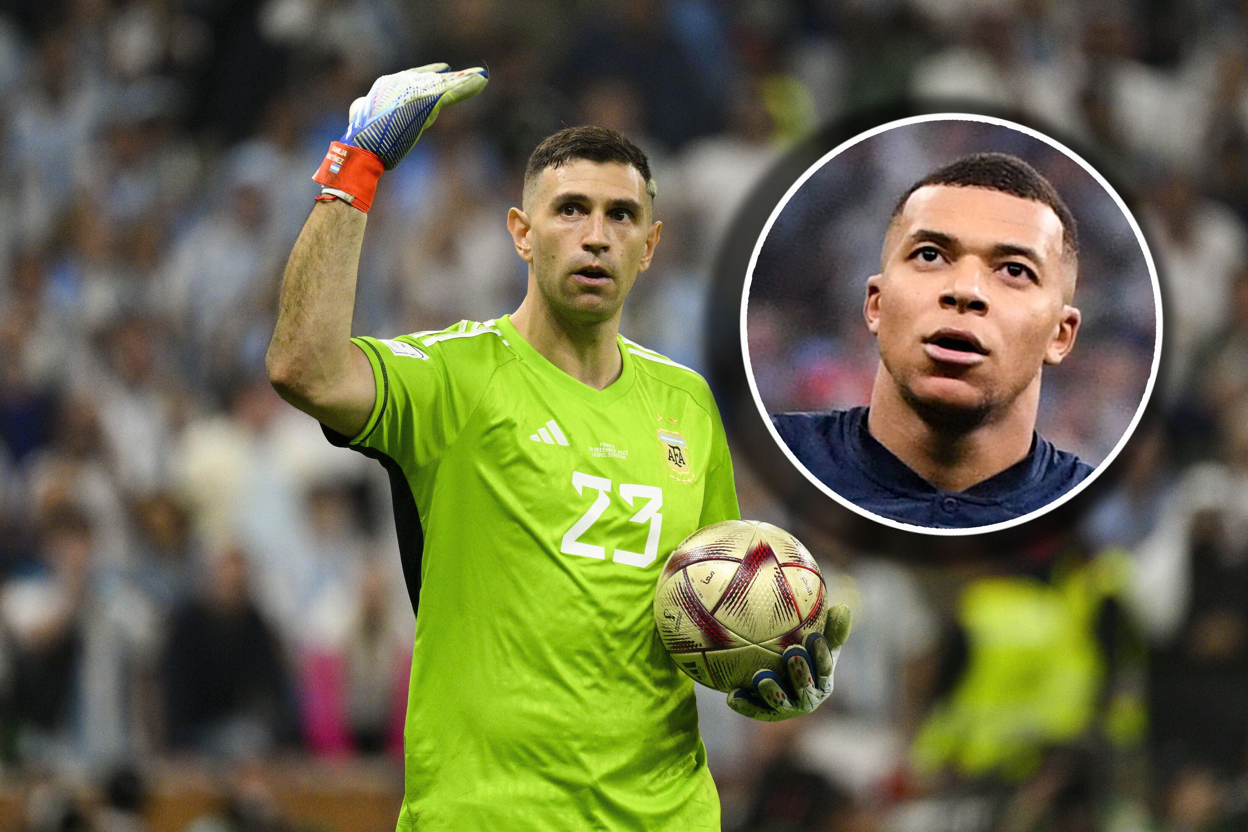 Kylian Mbappe reagiert auf die Anfeindungen von Emiliano Martinez.