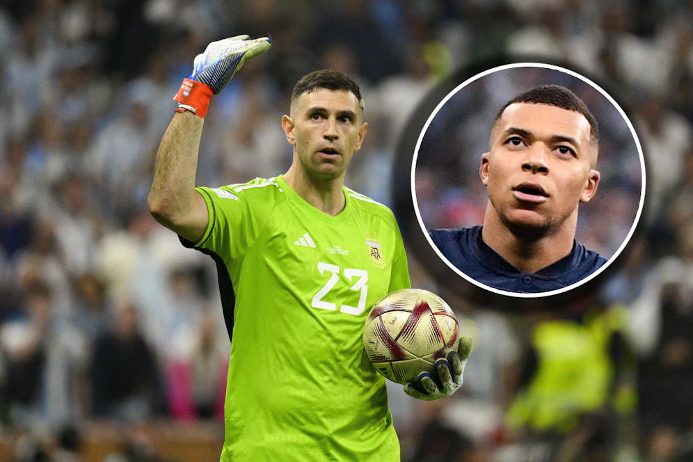 Kylian Mbappe reagiert auf die Anfeindungen von Emiliano Martinez.
