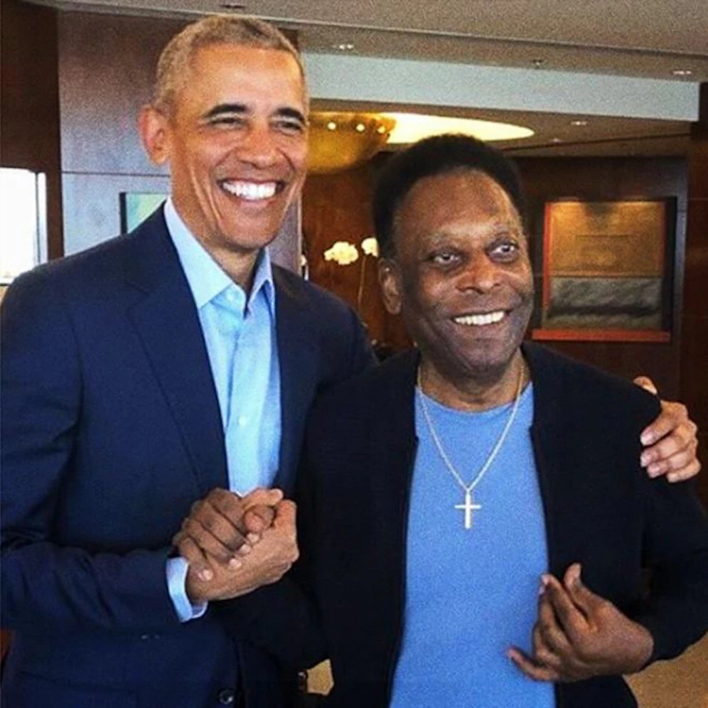 Ex-US-Präsident Barack Obama und Fußballlegende Pelé