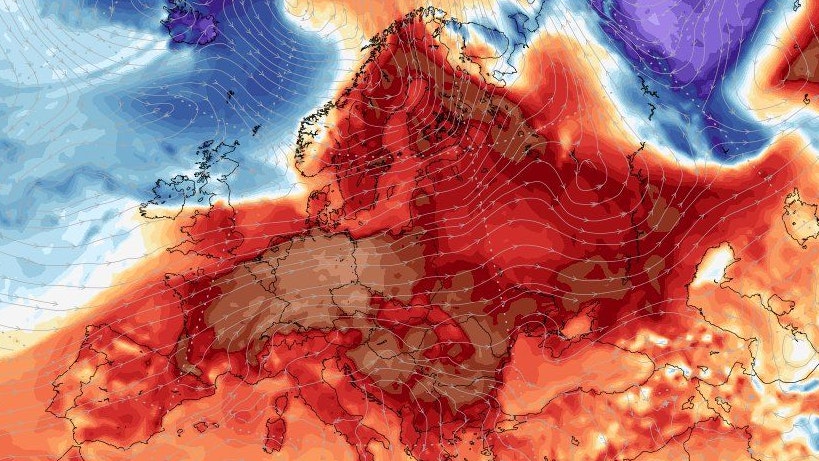 Die Temperaturabweichungen in Europa am 31. Dezember 2022