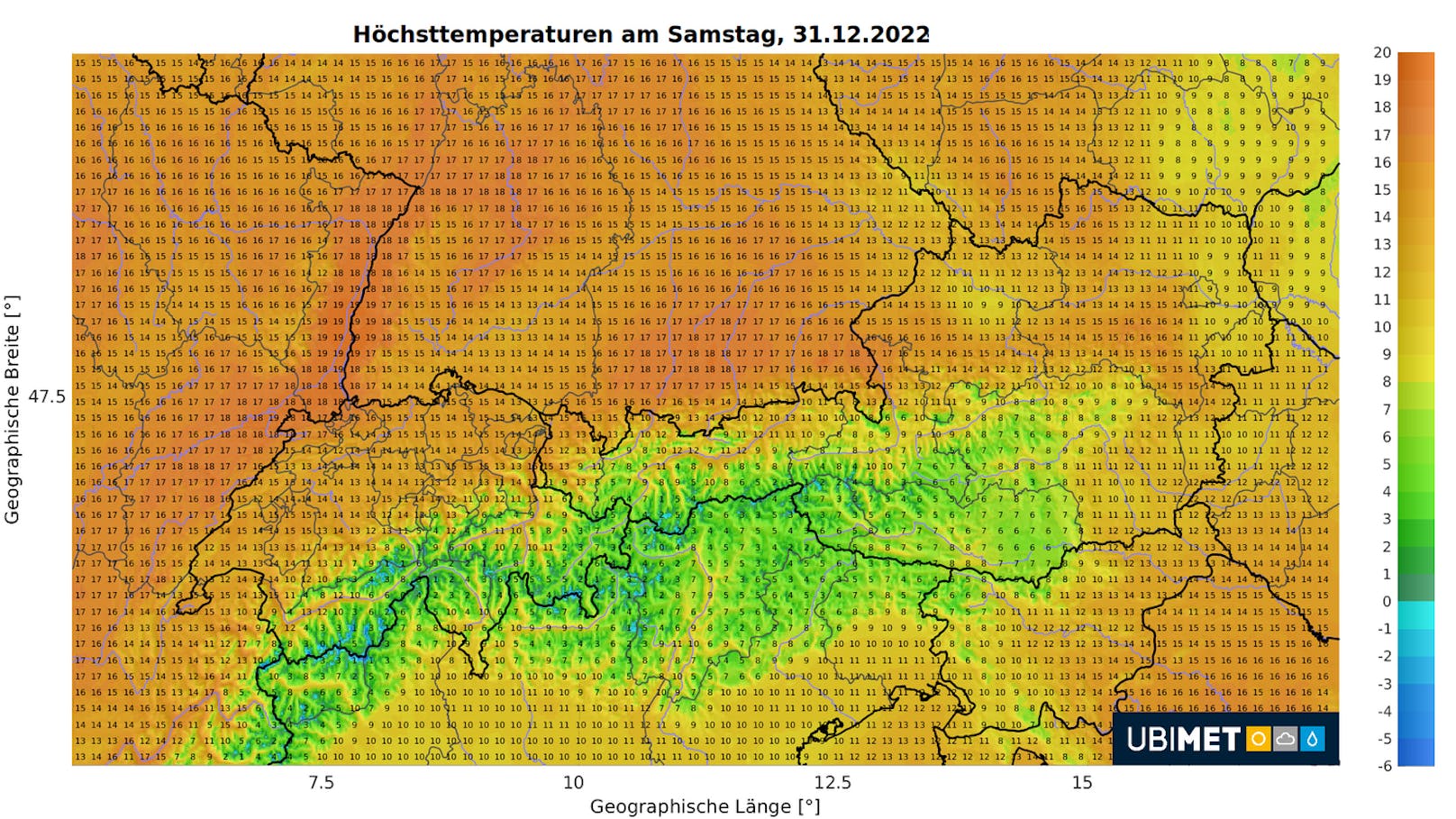 Das Wetter zu Silvester in Österreich