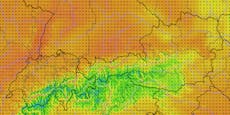 Karte zeigt, wie warm es zu Silvester in Österreich ist