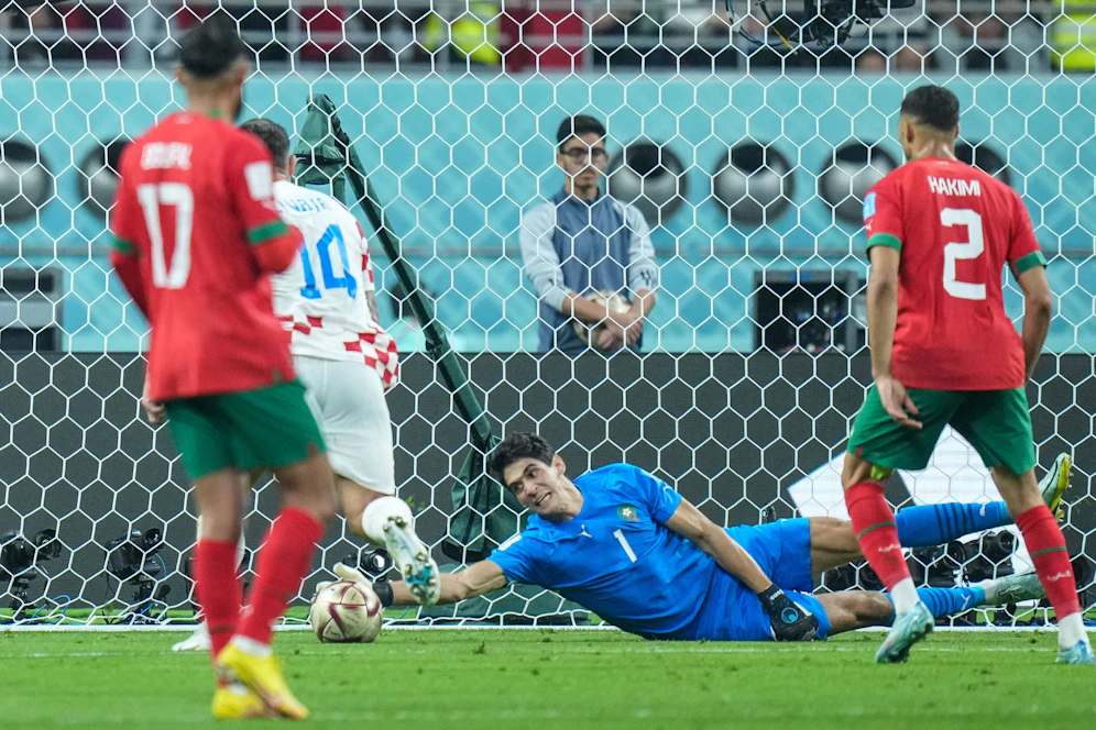 Bounou gegen Kroatien im WM-Spiel um Platz drei.