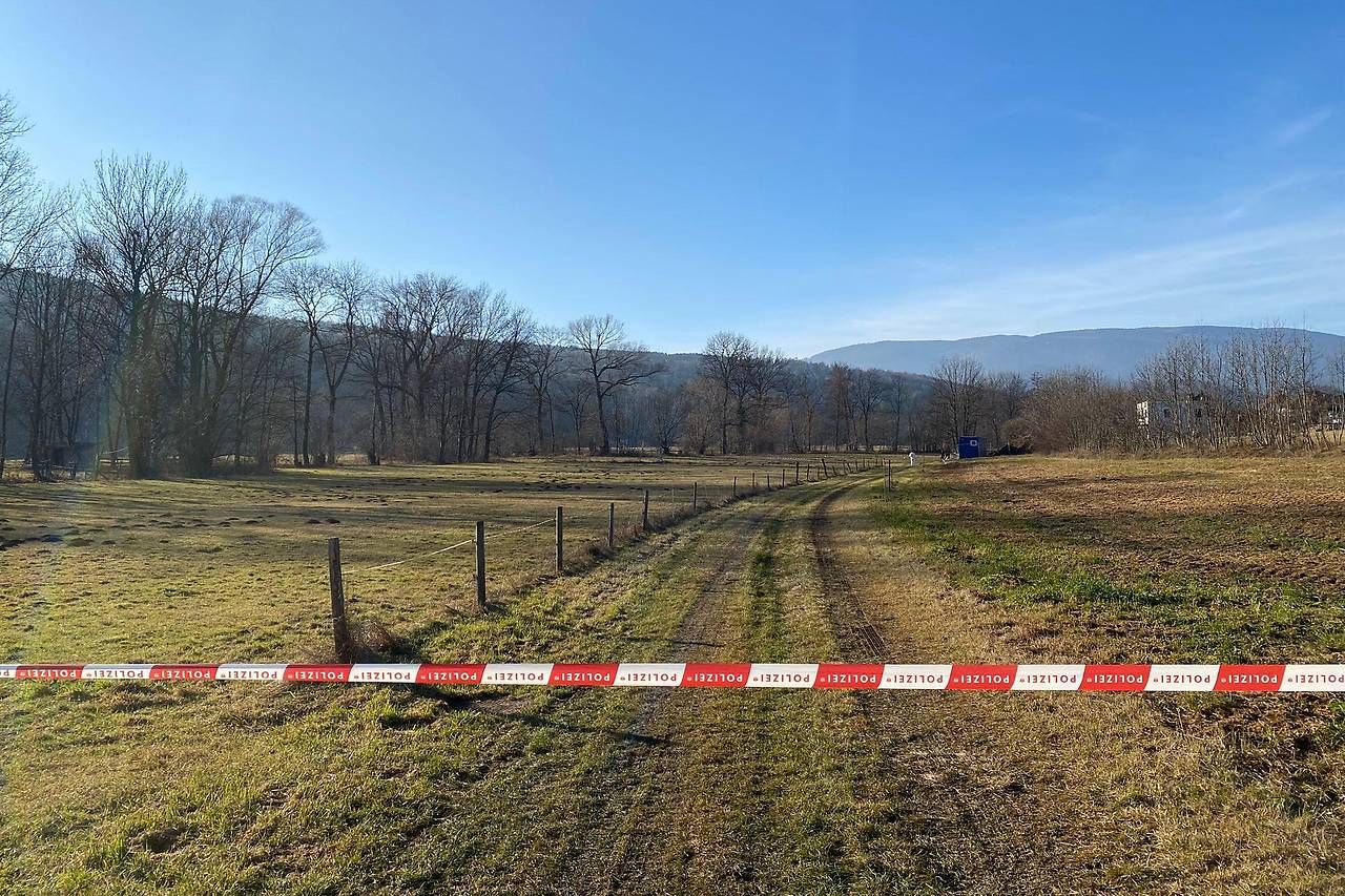 Unfall-Ort am Tag nach Unfall