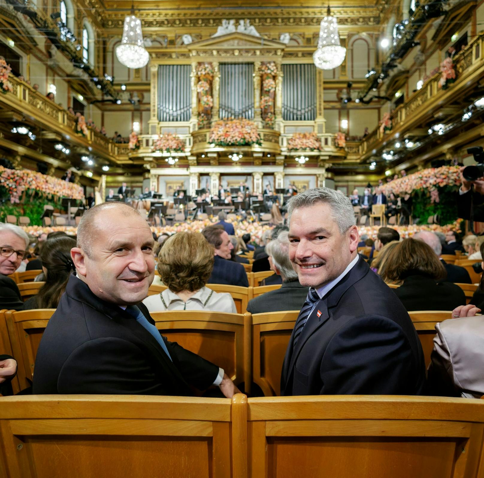 Bundeskanzler Karl Nehammer ließ letztes Jahr das Konzert aus. Dieses Jahr ist der bulgarische Präsident Rumen Radev sein Gast.&nbsp;