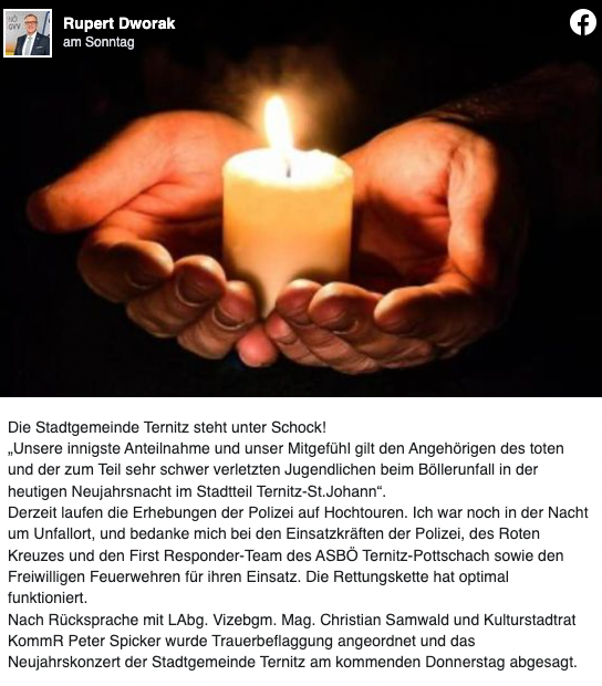 Das Posting von Rupert Dworak