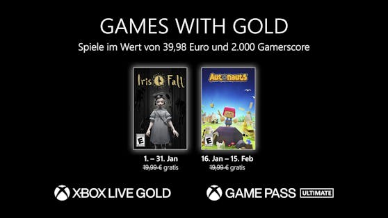 Games with Gold: Diese Spiele gibt es im Jänner gratis.