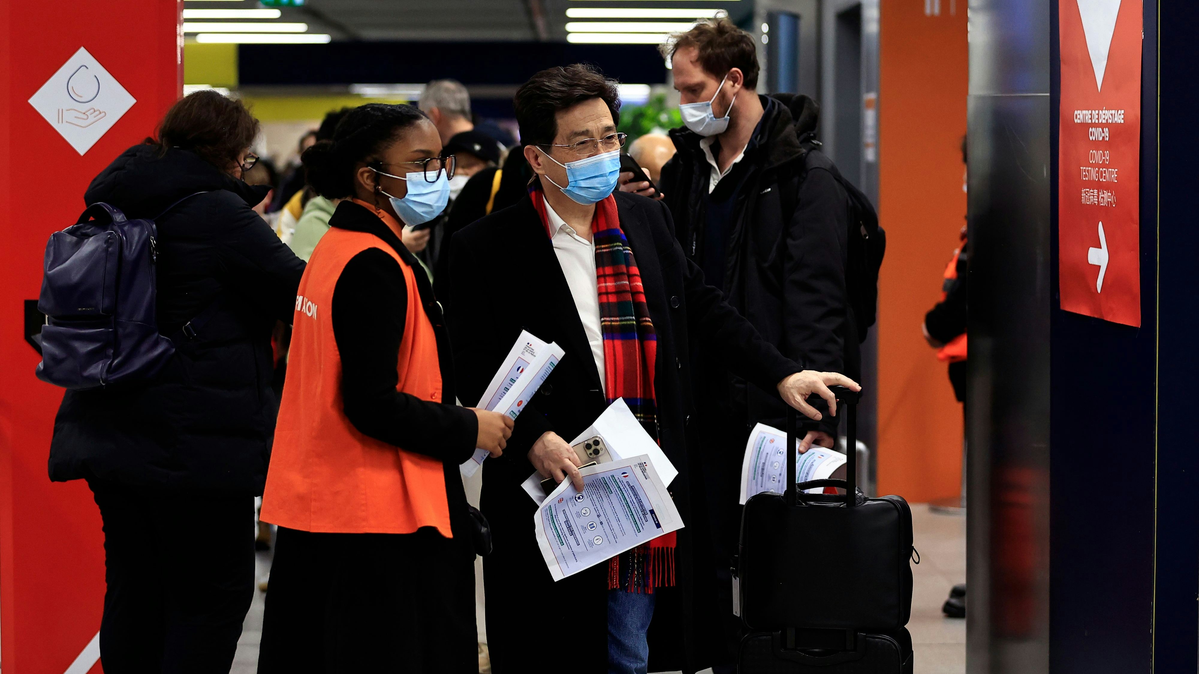 In Frankreich müssen Passagiere aus China nach der Landung einen Test machen.