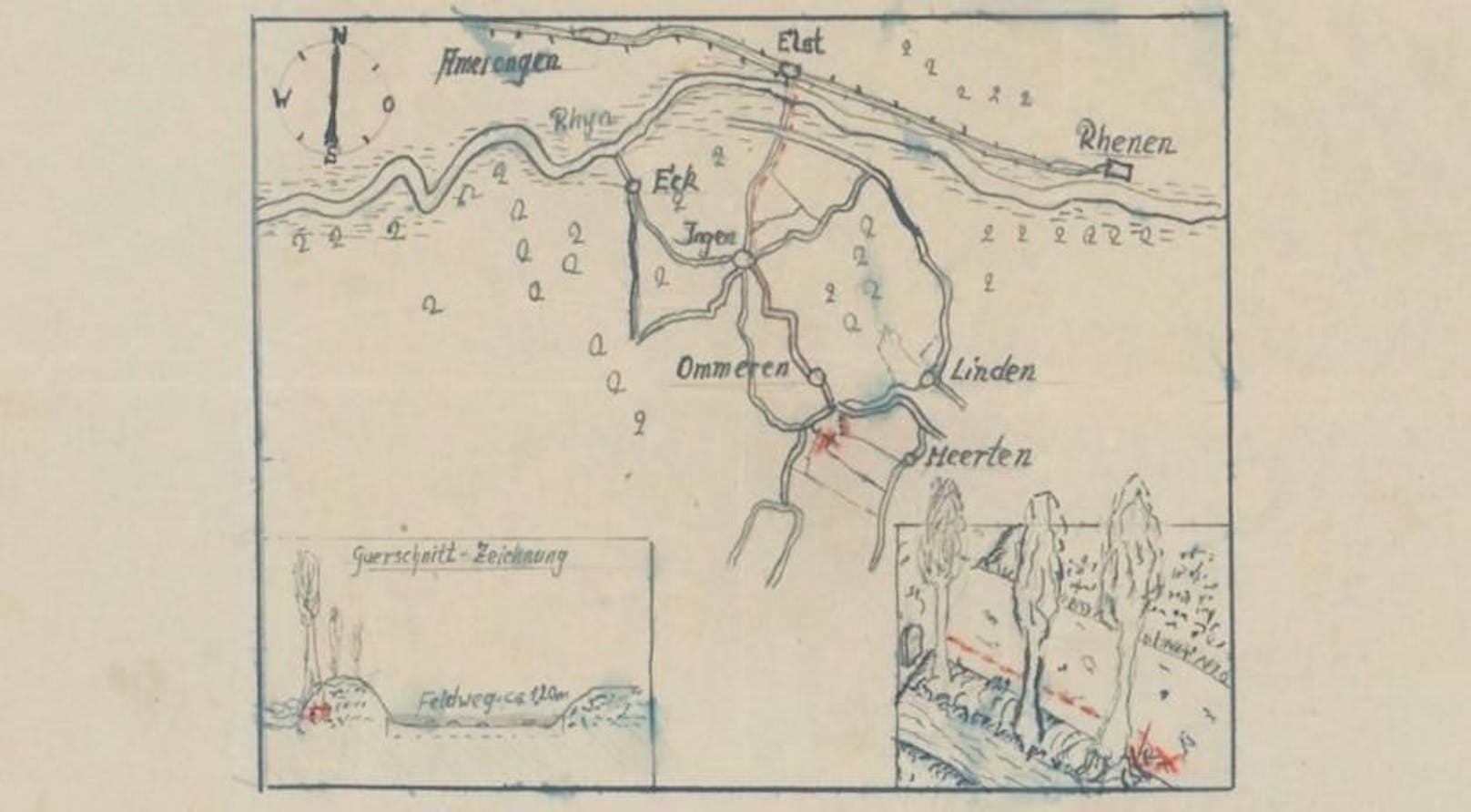 Diese Karte aus dem Zweiten Weltkrieg könnte den Standort eines Schatzes zeigen.