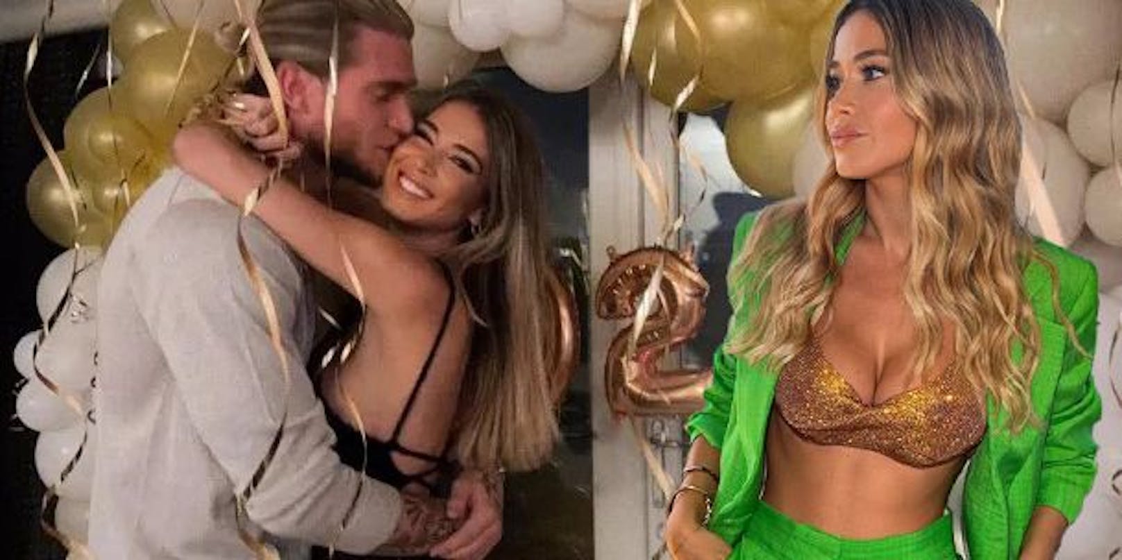 Loris Karius und Diletta Leotta.