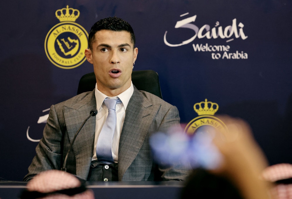 Cristiano Ronaldo bei der Präsentation von Al Nassr.
