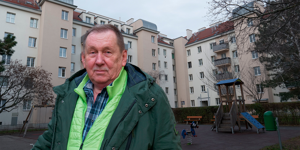 Gemeindebaubewohner Artur Pavlasek erlebte zum Jahreswechsel eine Schreckensnacht.