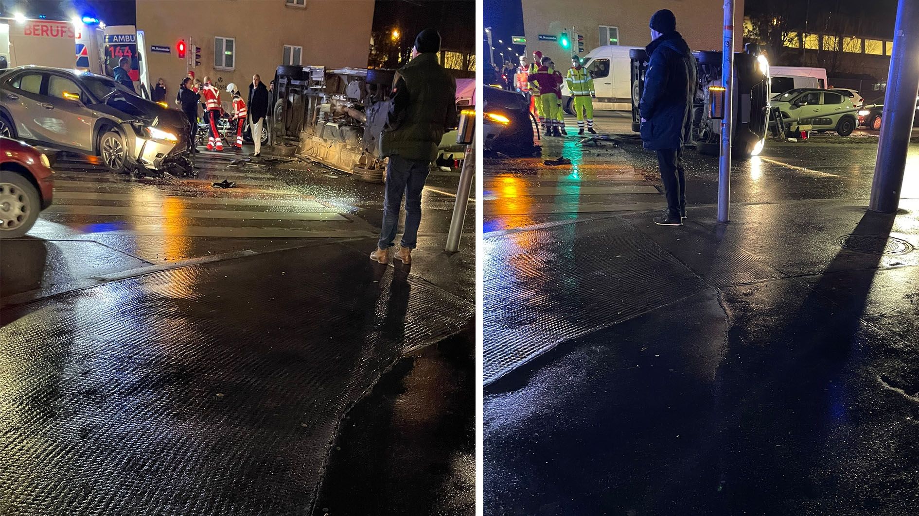 Fünf Personen wurden bei dem Unfall verletzt.