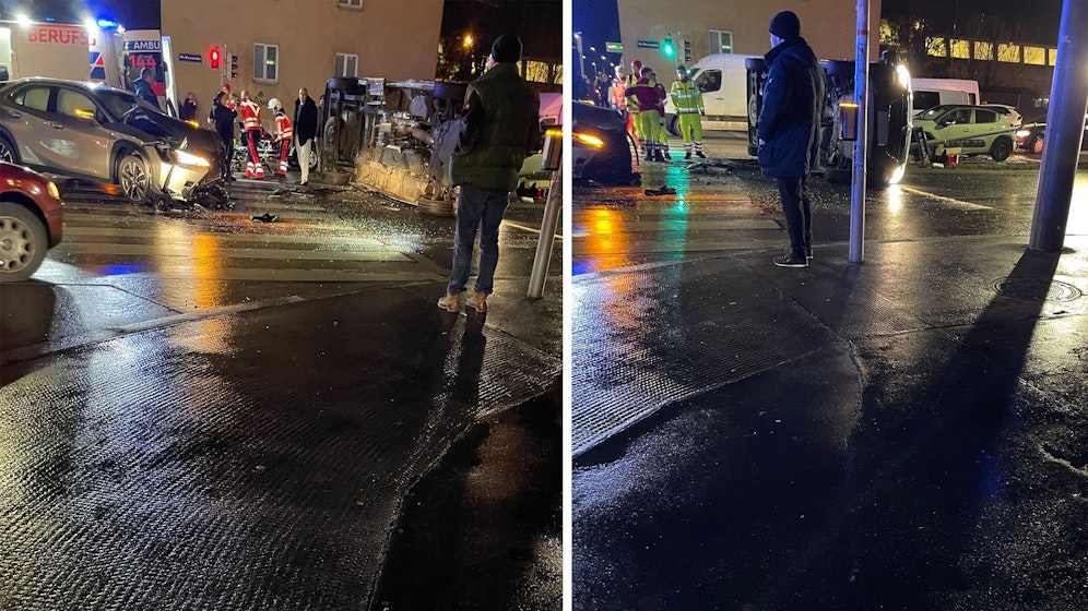 Fünf Personen wurden bei dem Unfall verletzt.