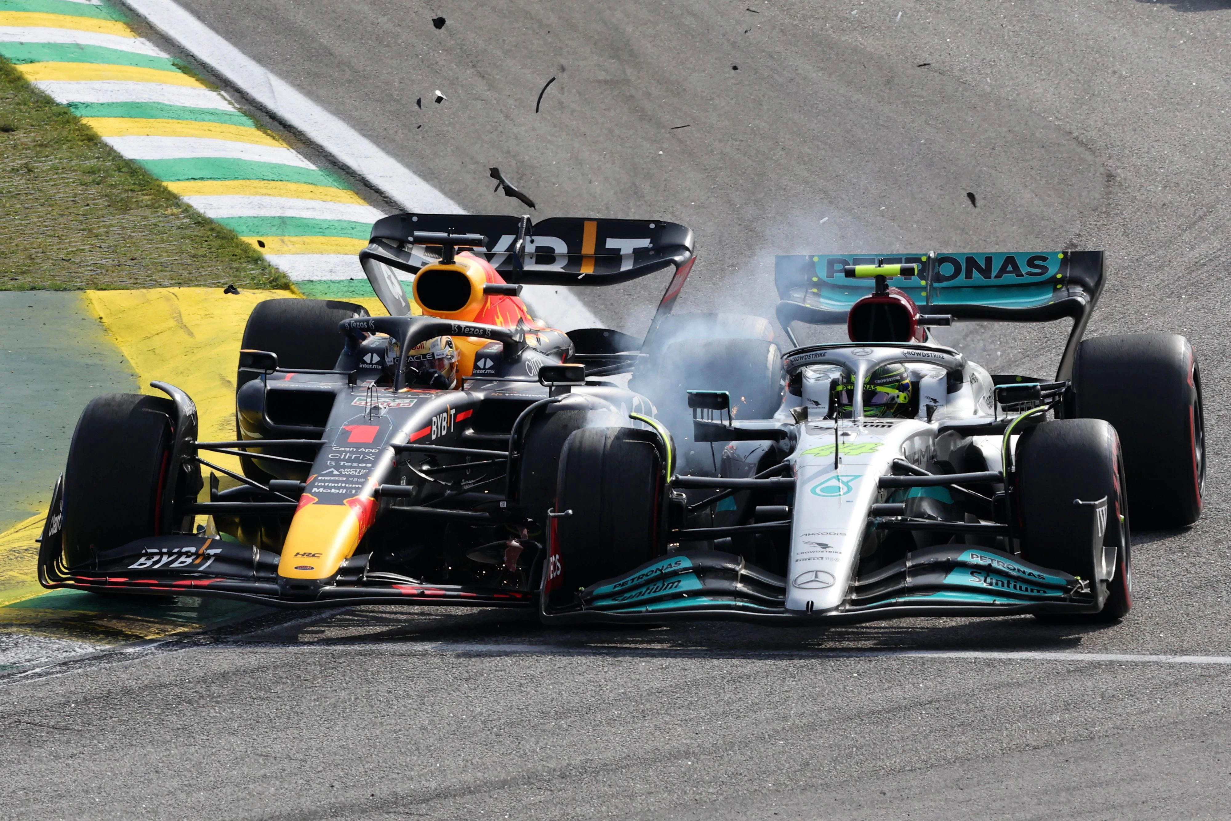 Max Verstappen und Lewis Hamilton