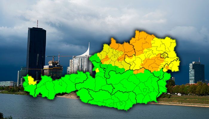 Erhöhte Sturm-Warnung in Österreich