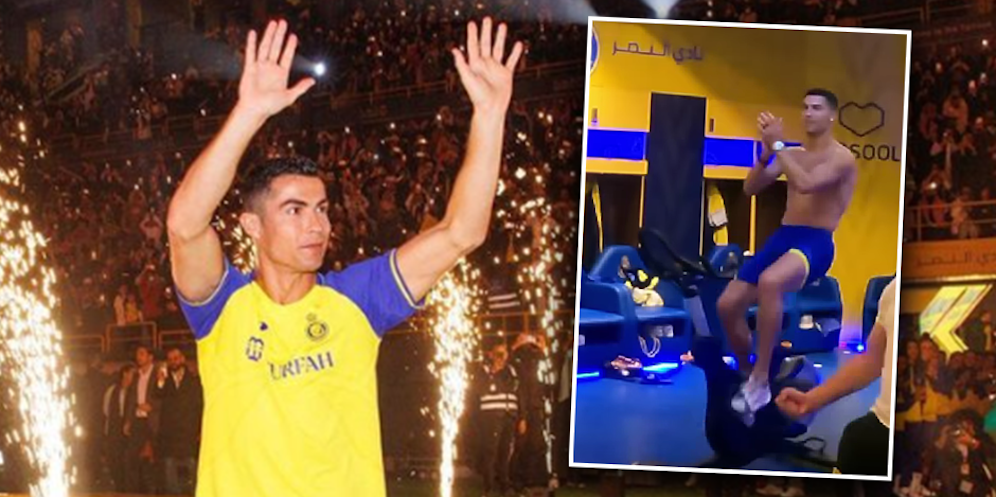 Ronaldo jubelt in der Kabine