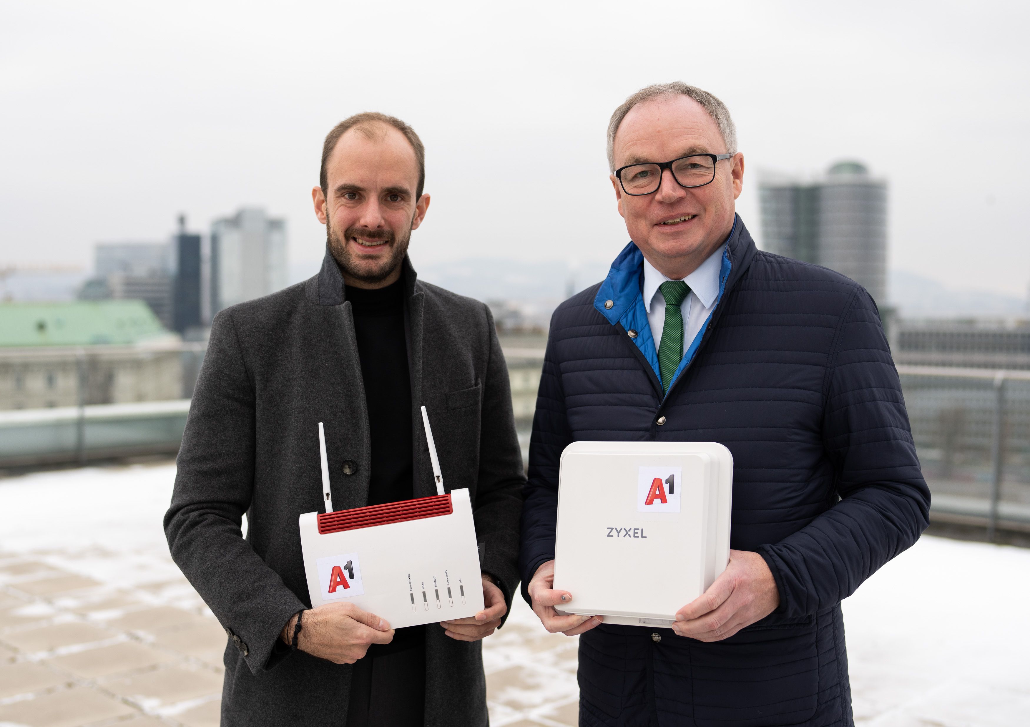 Staatssekretär für Digitalisierung und Telekommunikation Florian Tursky und so Landeshauptmann-Stellvertreter Stephan Pernkopf.