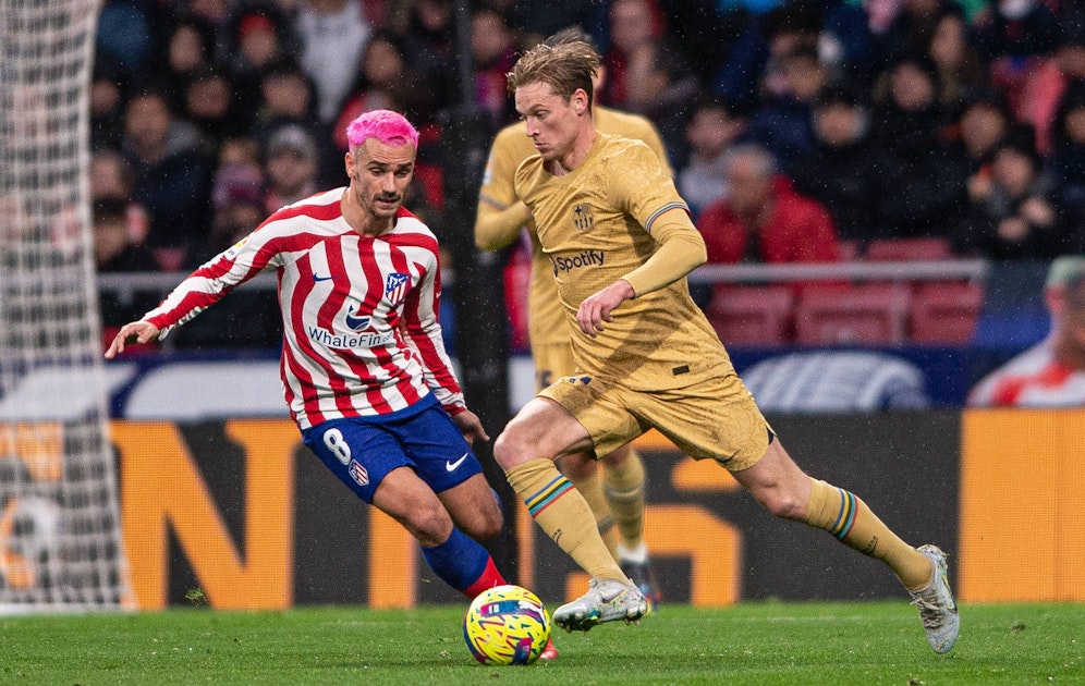 Griezmann (l.) hatte die Haare schön, gegen De Jong aber das Nachsehen.