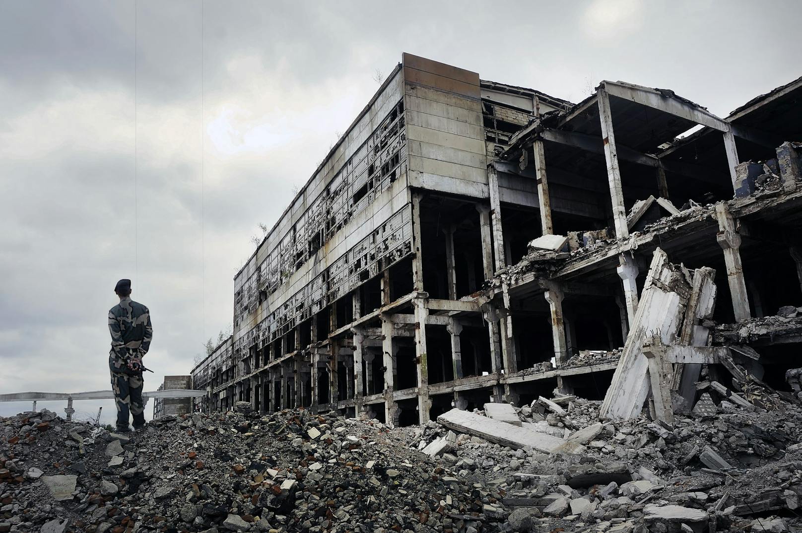 Das Ausmaß der Zerstörung in der umkämpften Region Donbass ist vielerorts groß.