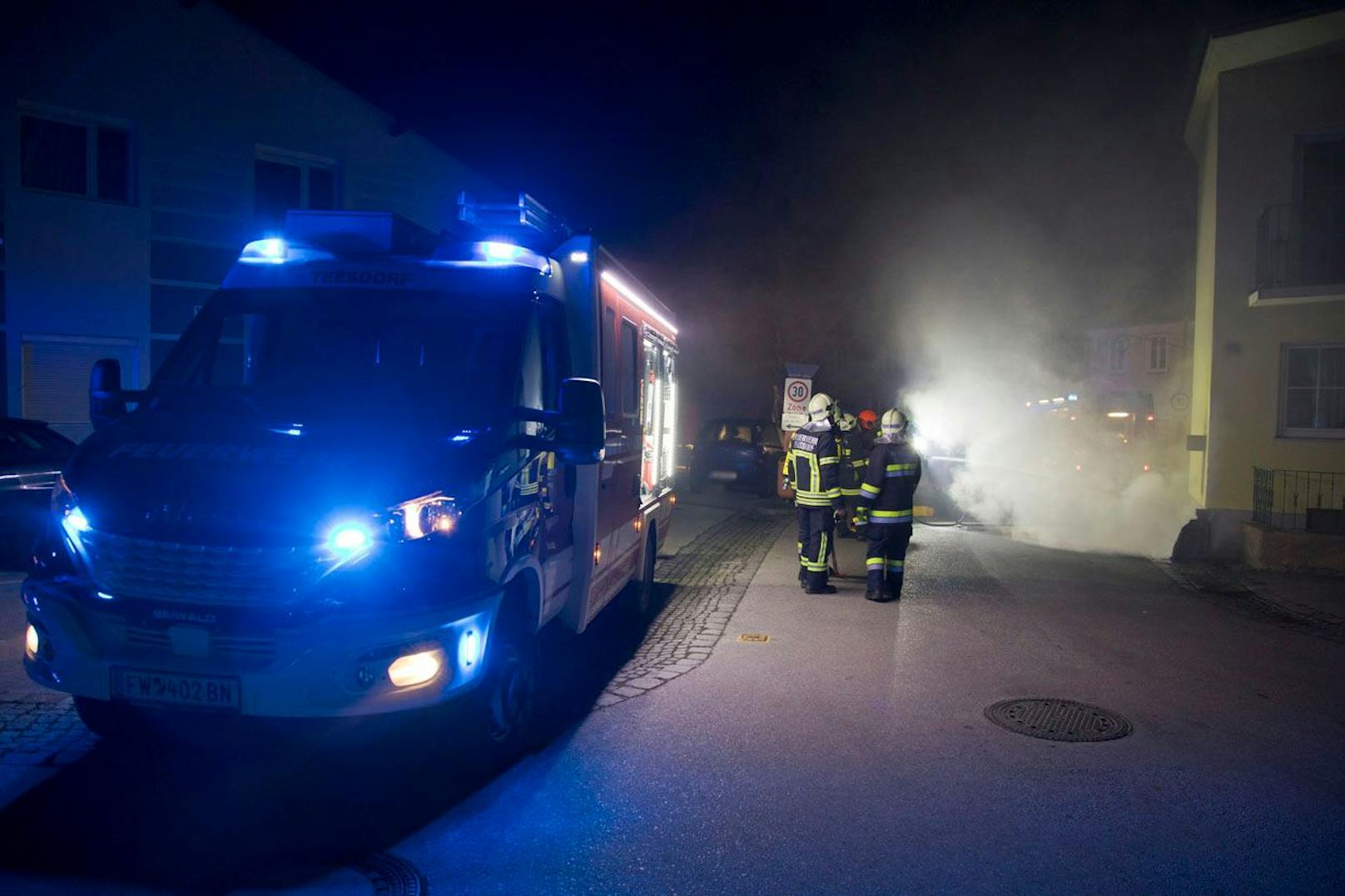 Brand einer Stromleitung im Bezirk Baden