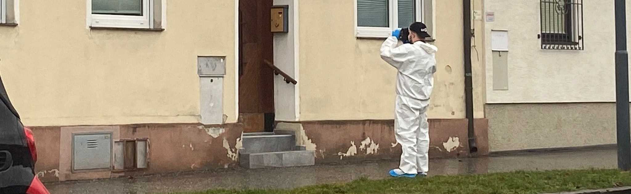 Die Spurensicherung am Tatort in Floridsdorf