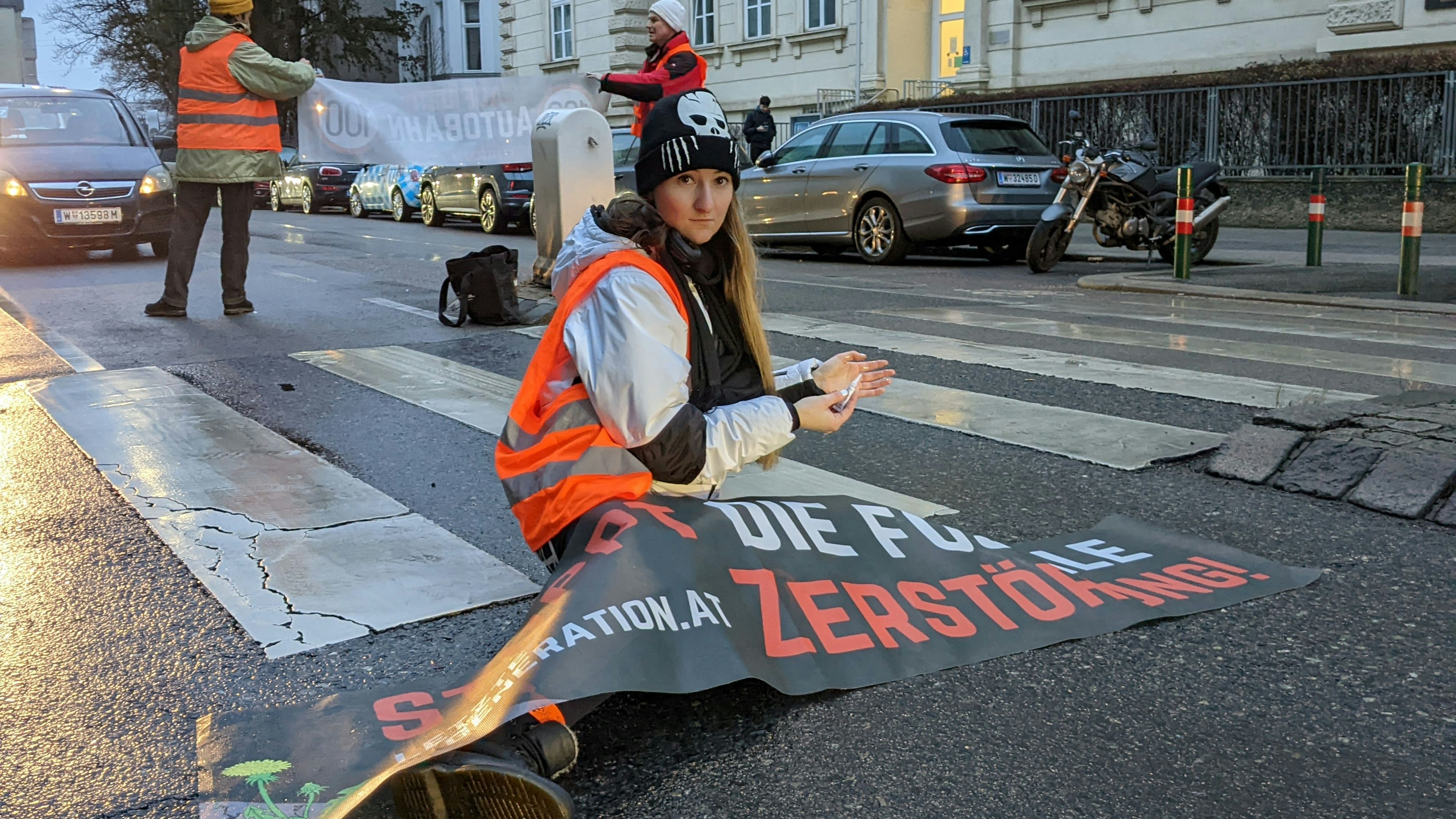 "KLima-Kleberin" in der Gymnasiumstraße in Wien-Währing.