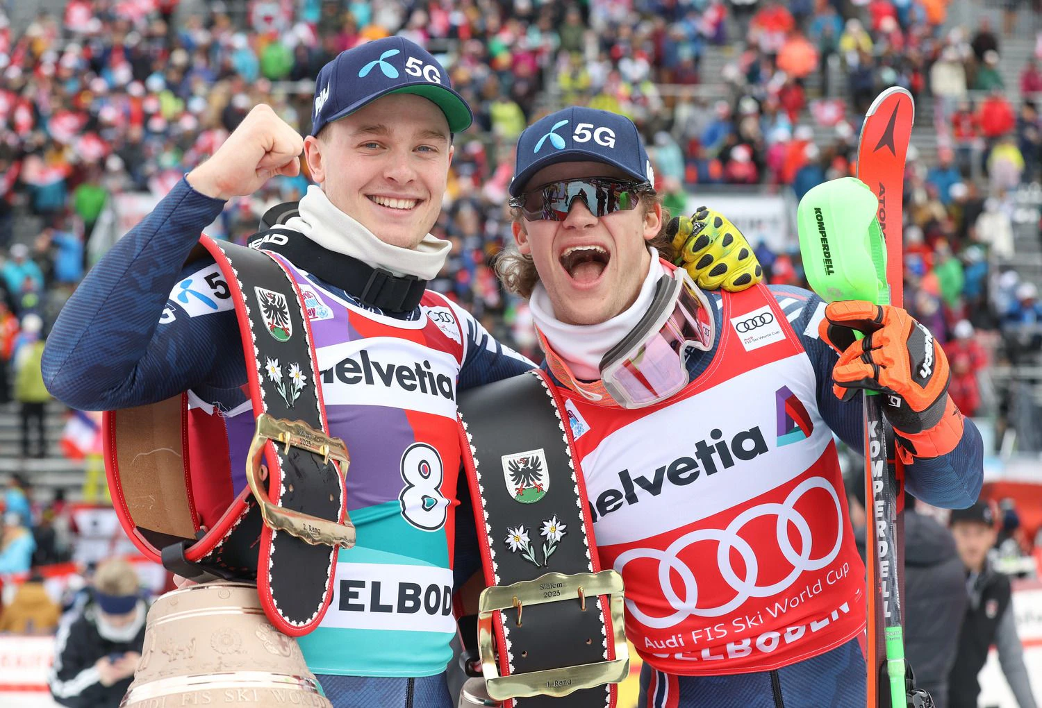 Atle Lie McGrath und Lucas Braathen.